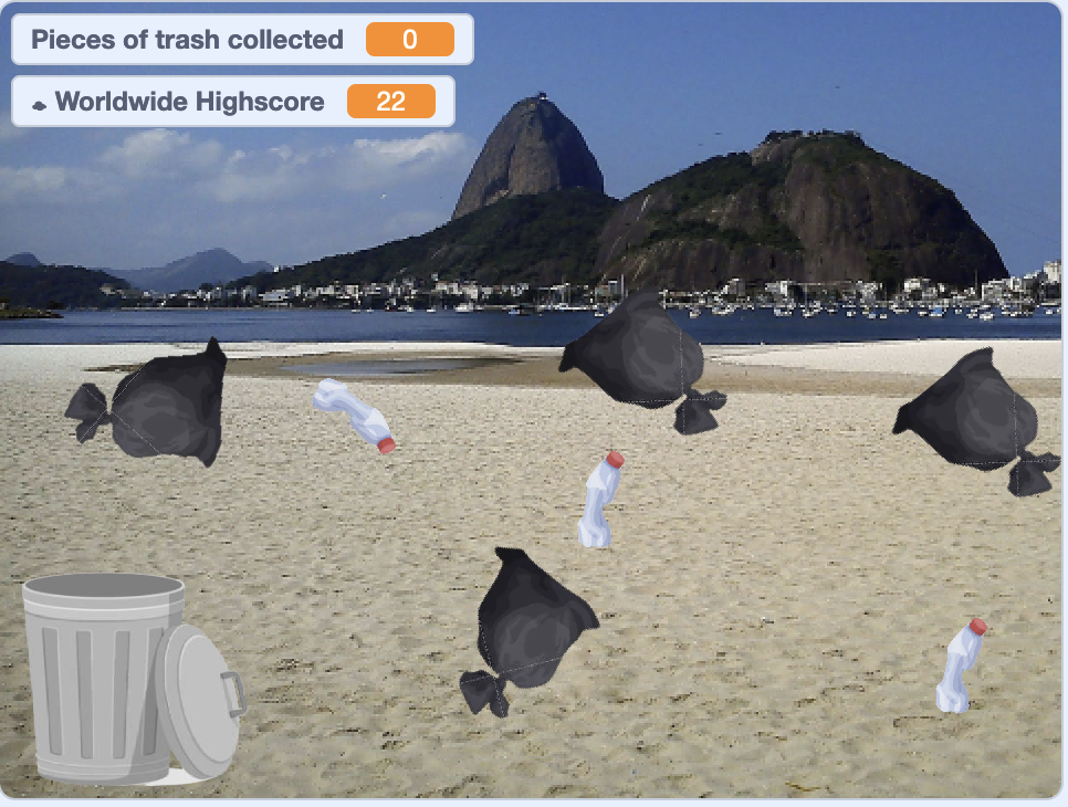 Student coding project about keeping beaches clean